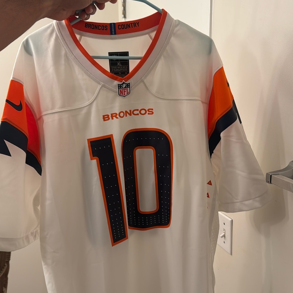 Bo Nix Denver broncos jersey white mens XL
